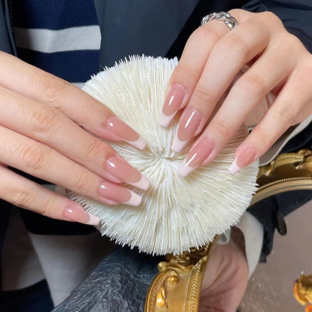 Stylish French Tip Nail Extensions — product view 1