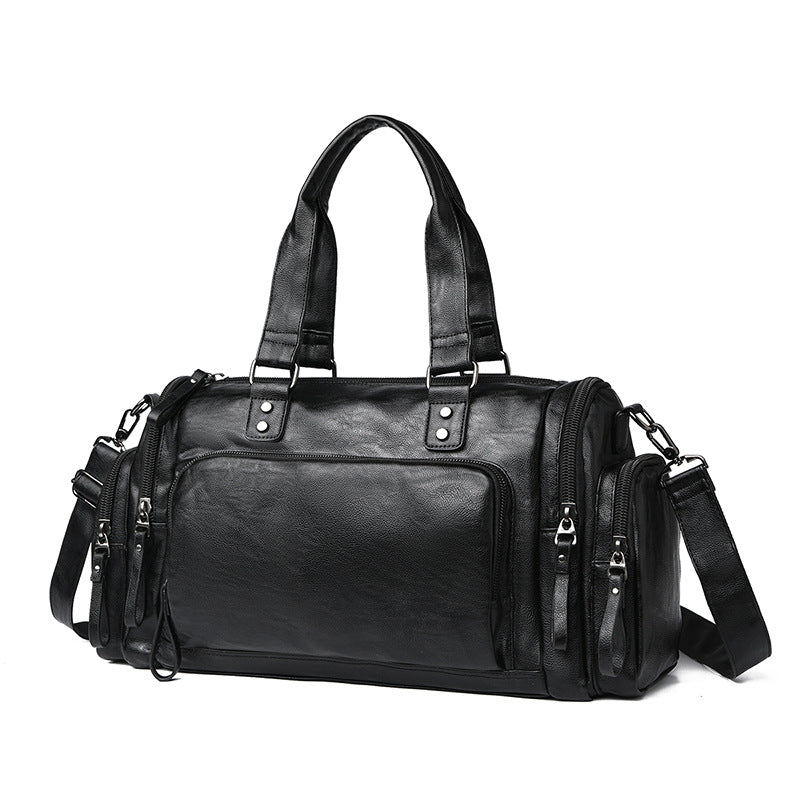 Premium Leather Travel Duffle Bag LoungeYard — product view 4