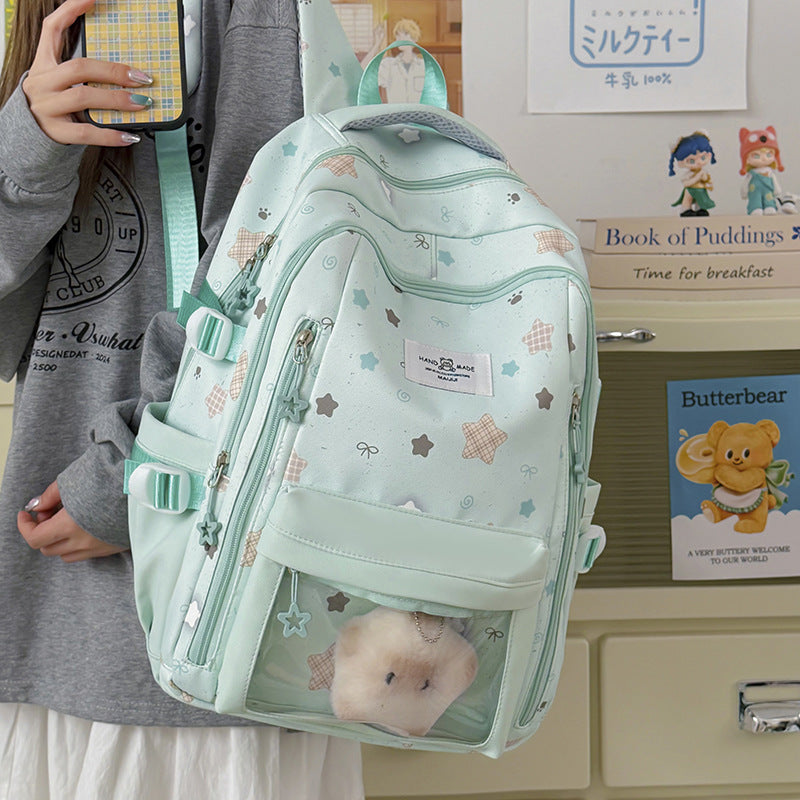 Playful Star-Patterned Backpack LoungeYard — product view 3