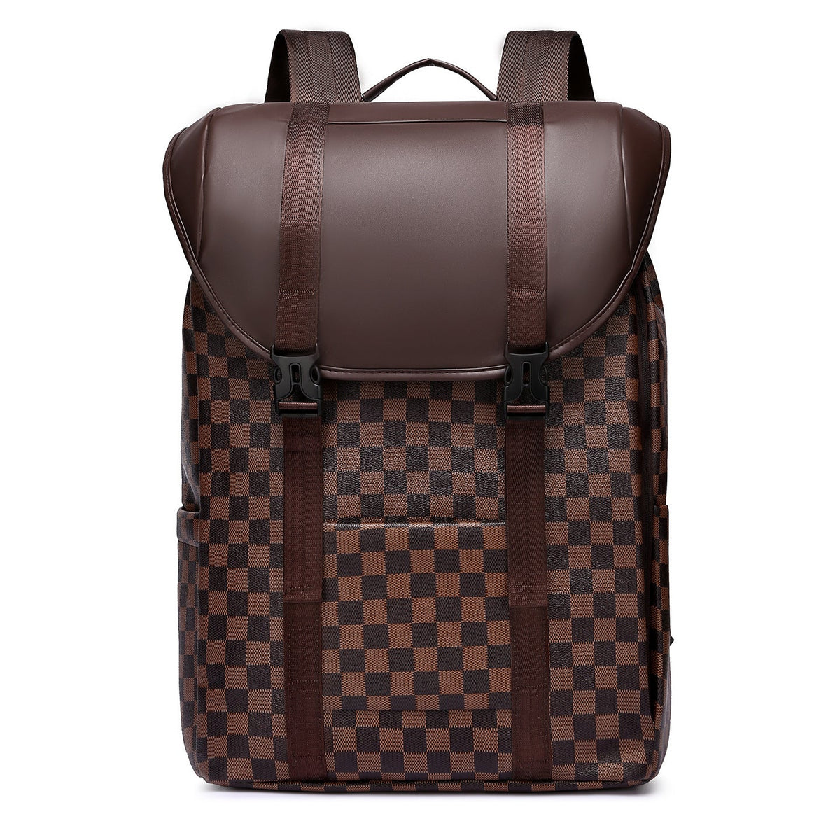 Stylish Checked Pattern Backpack LoungeYard — product view 2