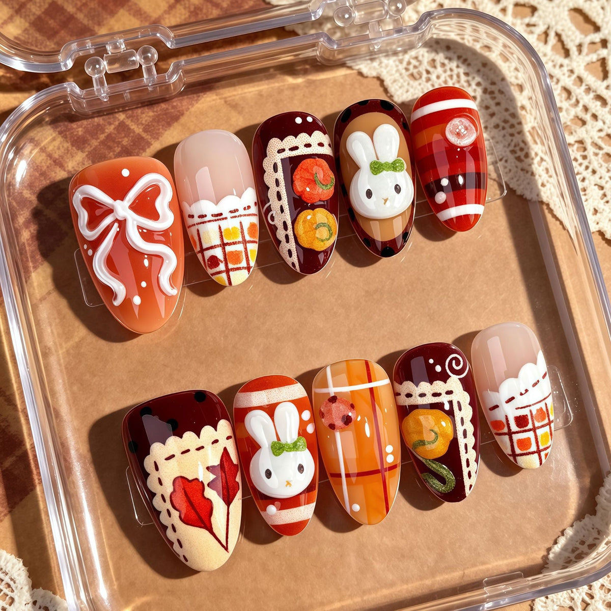 Festive Decorative Press-On Nail Art Set — product view 3