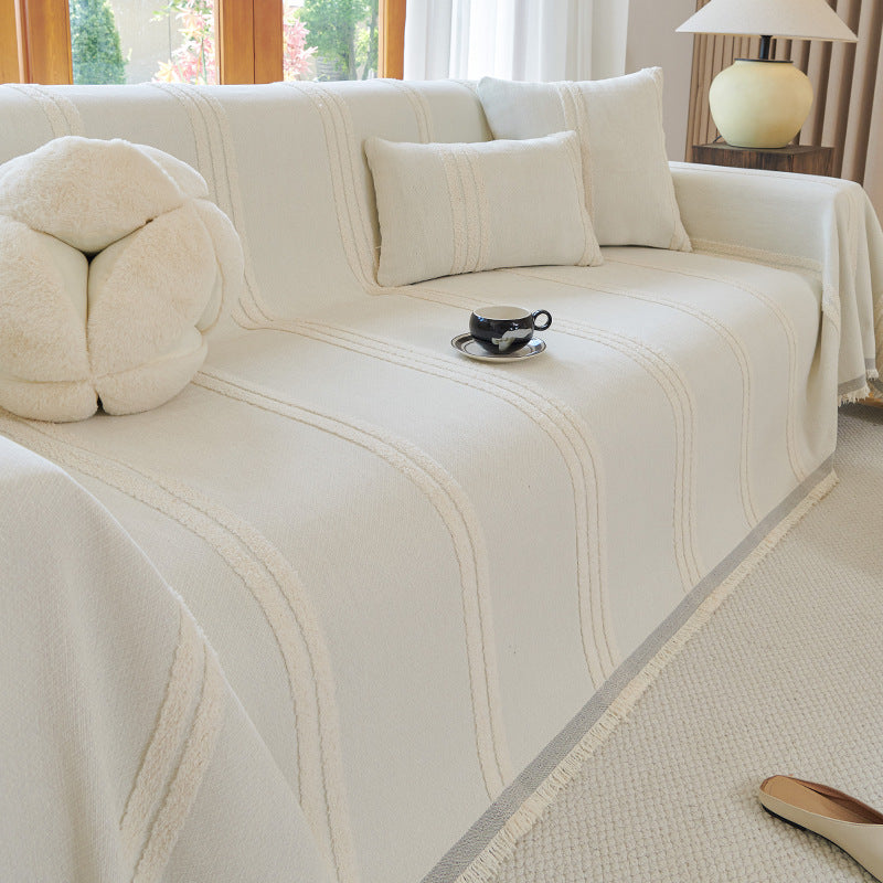 Elegant Striped Sofa Throw Blanket — product view 6