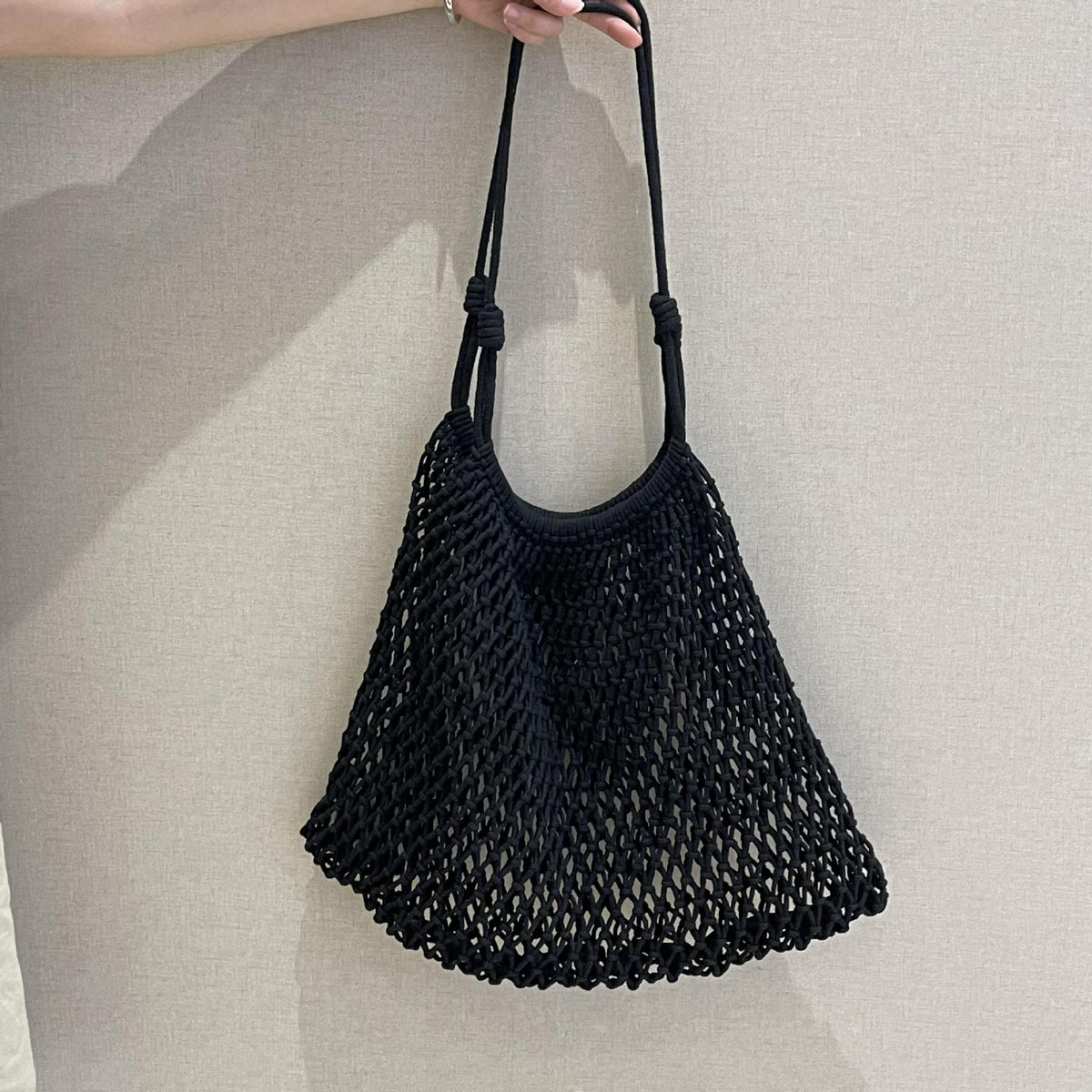 Net tote bag in boho style LoungeYard — product view 6