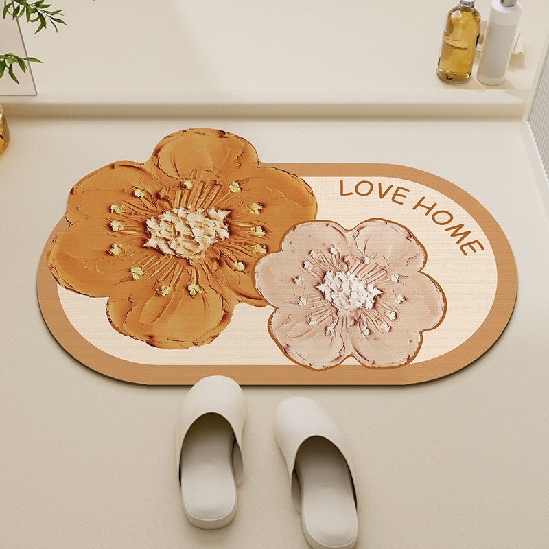 Floral-Themed Non-Slip Bath Mat — product view 2