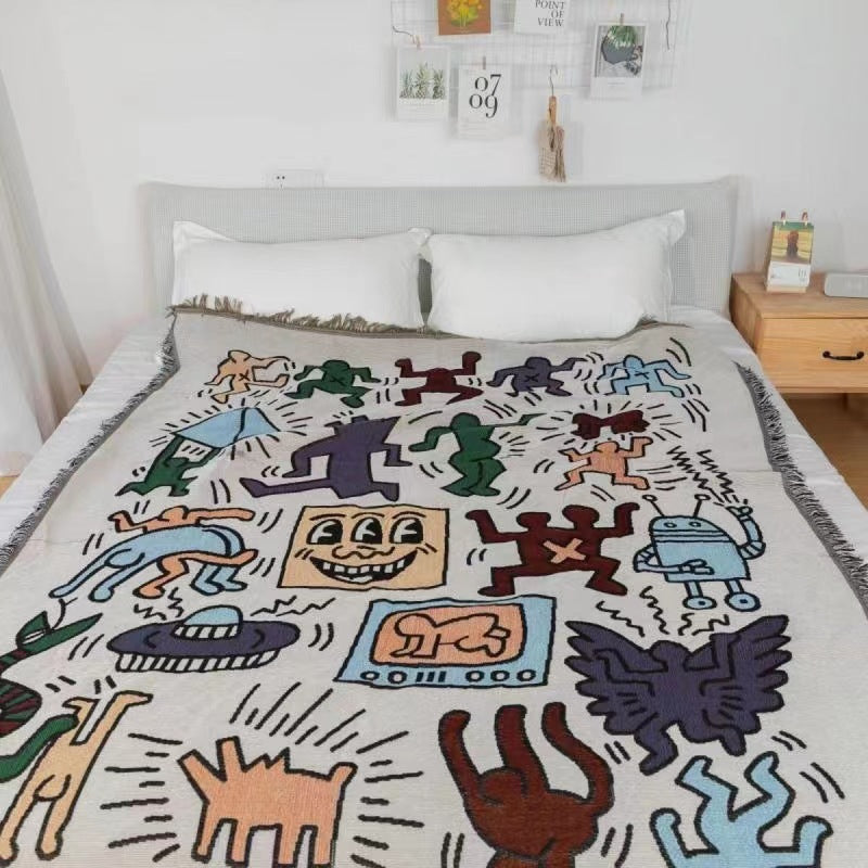 Artistic Graphic Throw Blanket — product view 2