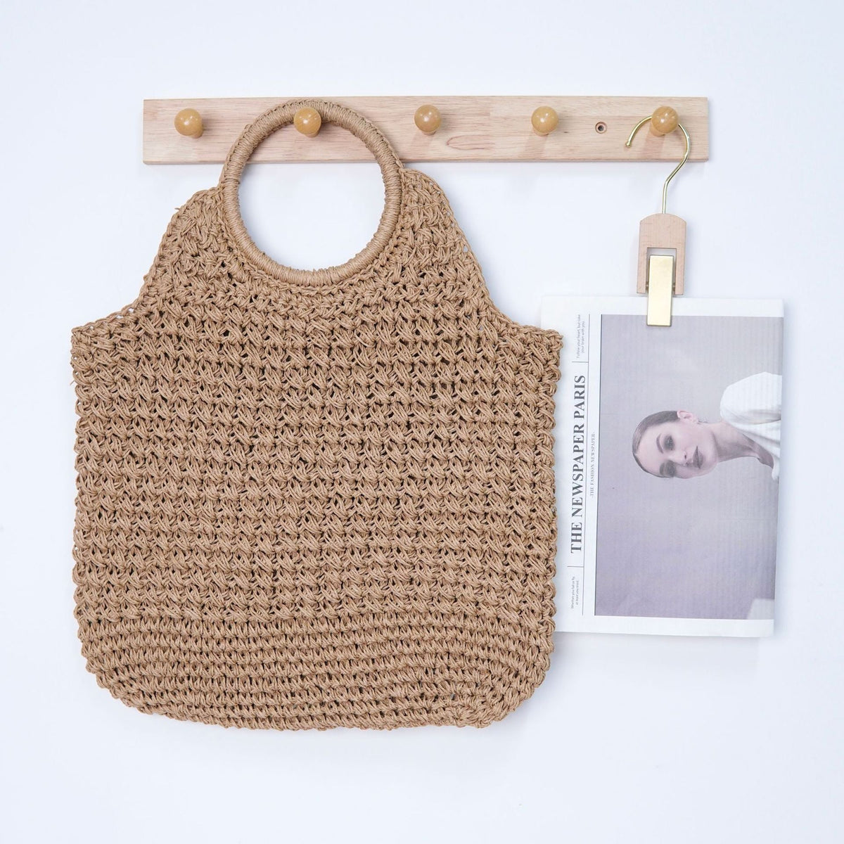 Handwoven shopping and beach bag LoungeYard — product view 3