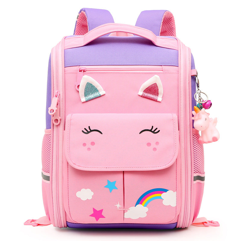 Rollable school backpack with cute animal design LoungeYard — product view 6