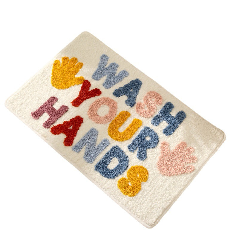 Fun Typography Bath Mat — product view 3