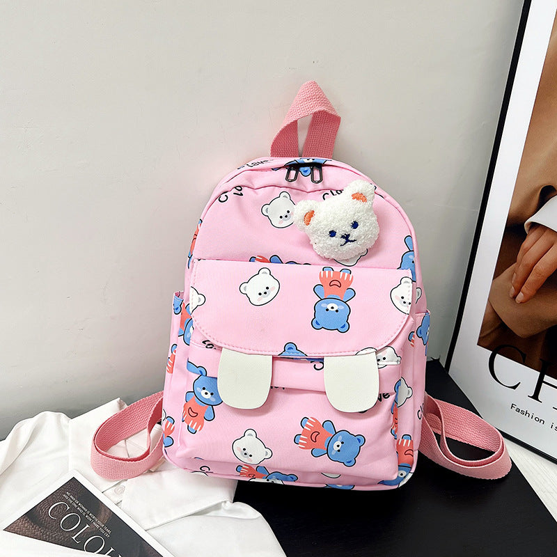 Cute Plush Bear-Themed Mini Backpack LoungeYard — product view 3