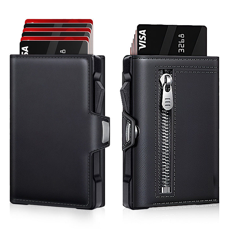 Stylish RFID-Blocking Leather Cardholder LoungeYard — product view 4