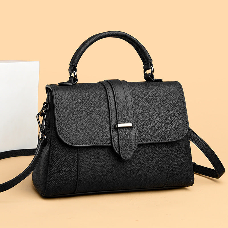 Elegant Leather Top Handle Handbag LoungeYard — product view 1