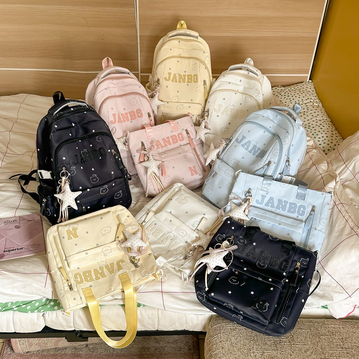 Casual Character-Embellished Backpack LoungeYard — product view 4
