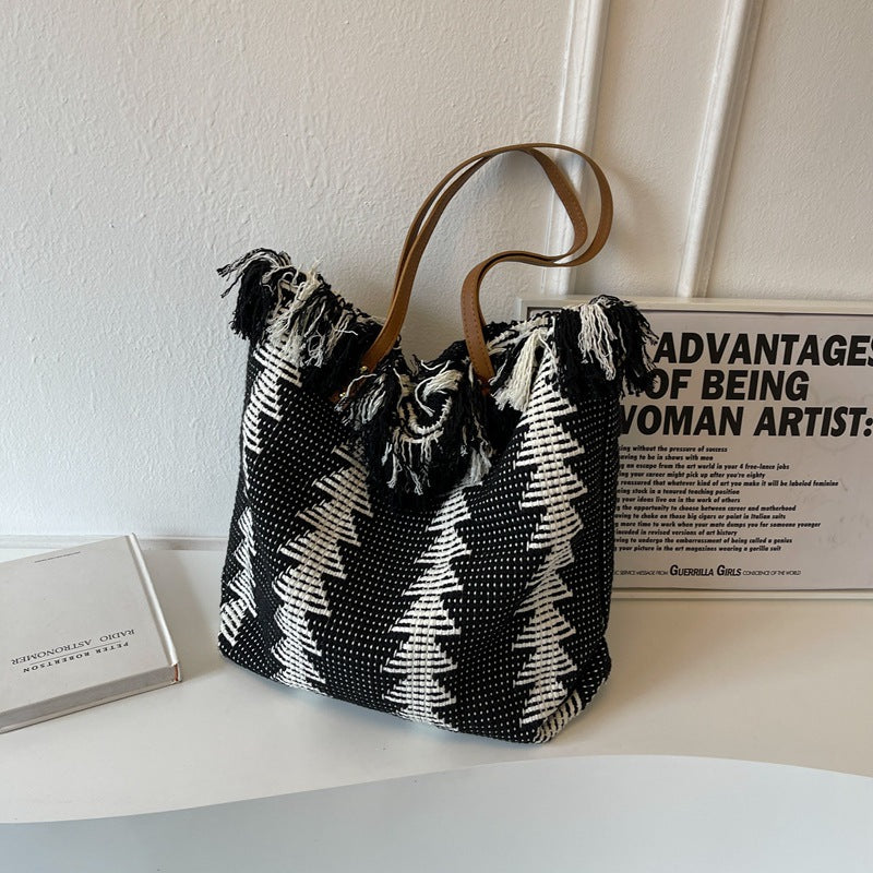 Bohemian Handwoven Tote Bag — product view 1