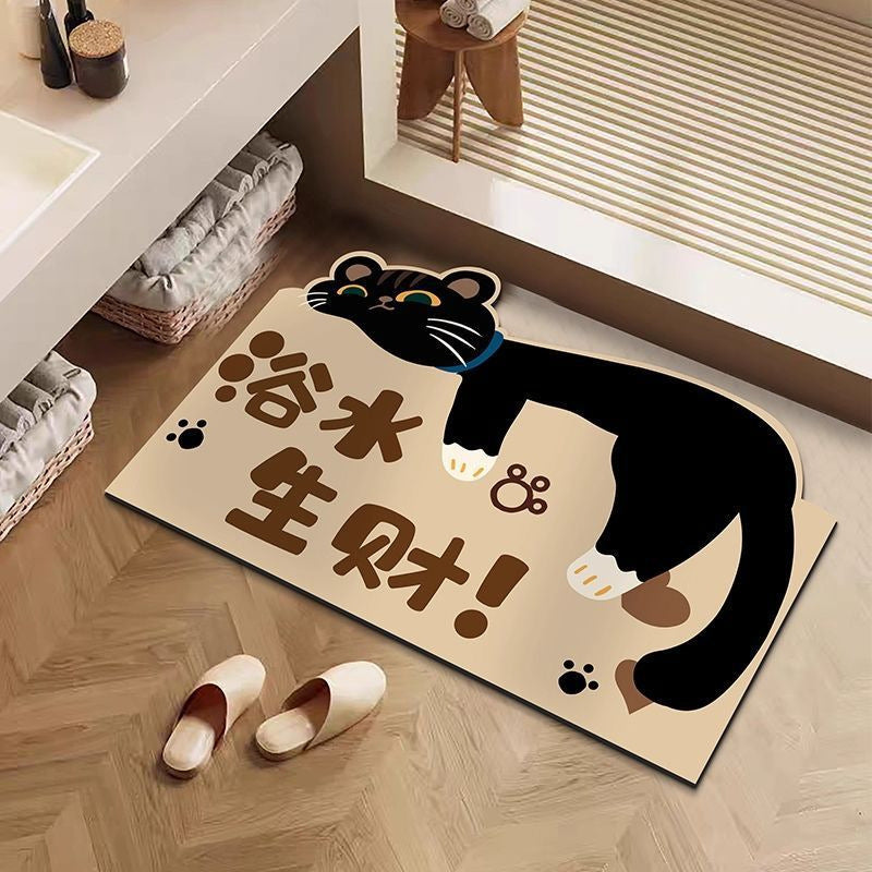 Cat-Themed Cartoon Bath Mat — product view 3