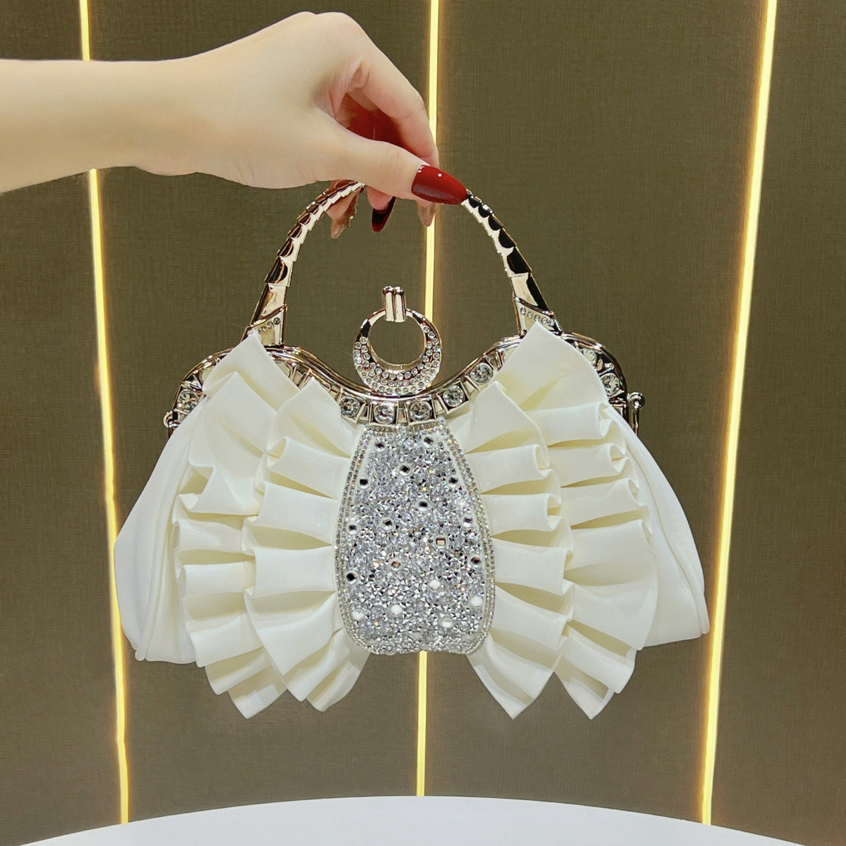 Ruffled Evening Handbag — product view 3