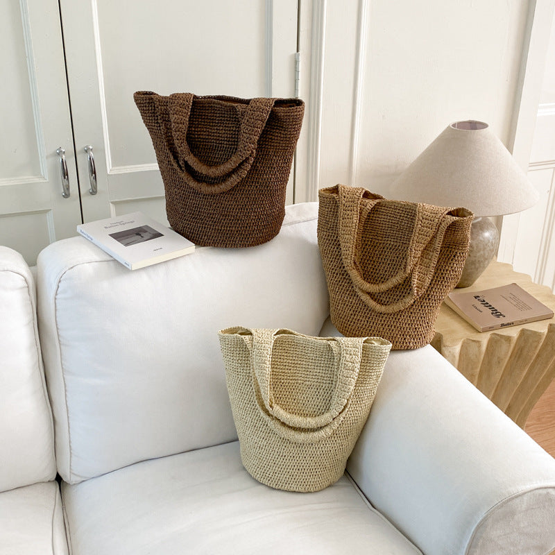 Handmade straw bag LoungeYard — product view 4