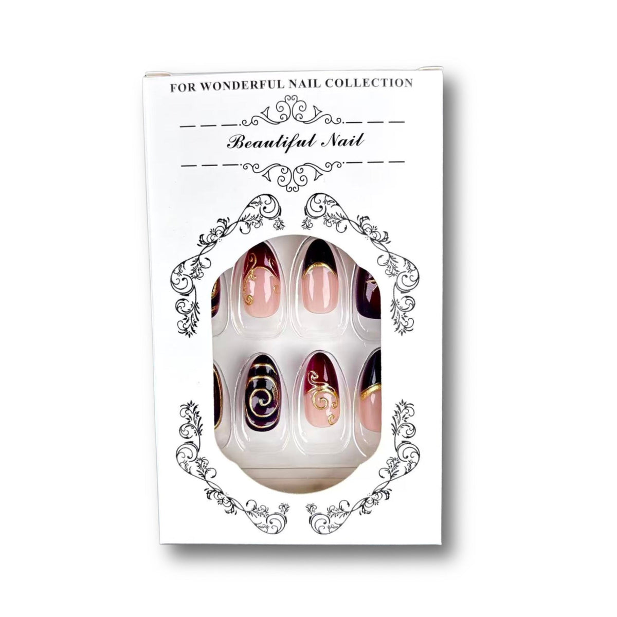 Artistic Press-On Nail Set with Vintage Design — product view 5