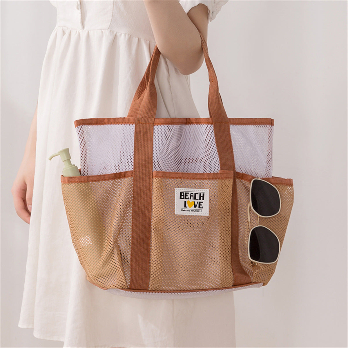 Lightweight Mesh Beach Tote LoungeYard — product view 1
