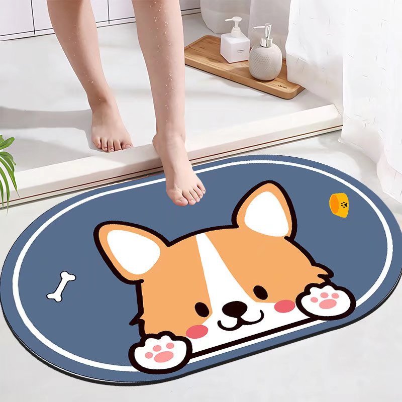 Cute Cartoon Bear-Themed Bath Mat — product view 6