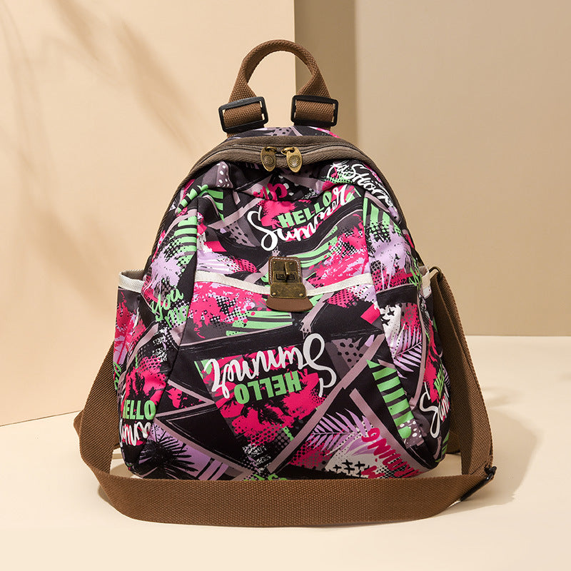 Trendy Graphic Print Backpack LoungeYard — product view 2