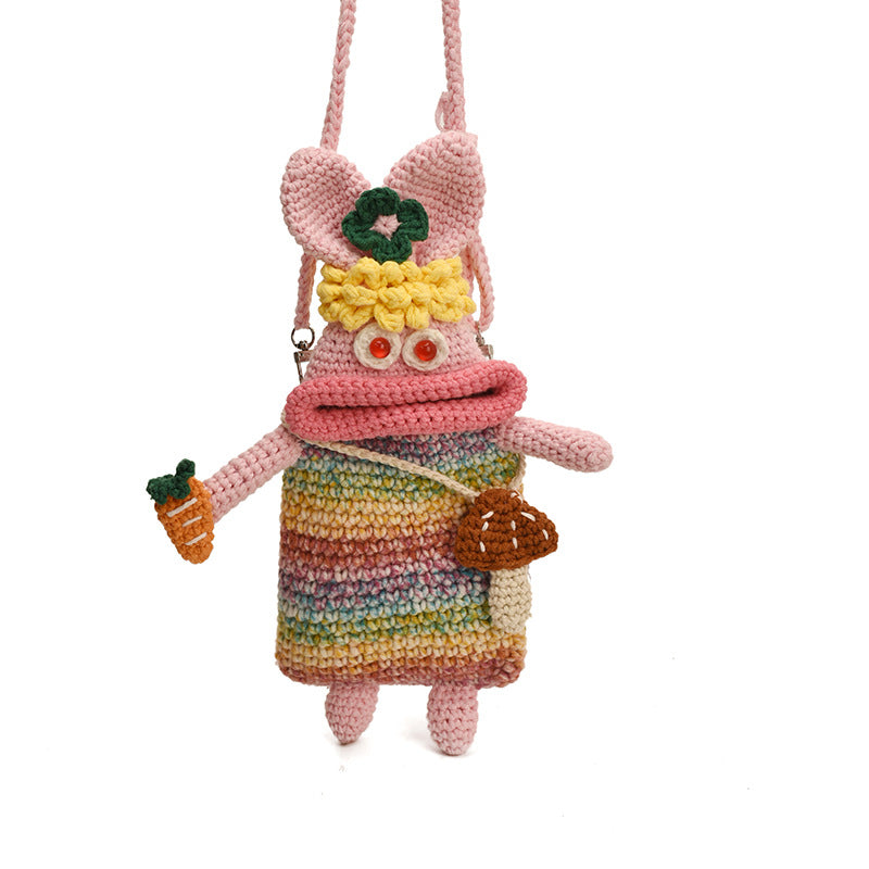 Cute Character Crochet Mini Backpack — product view 5