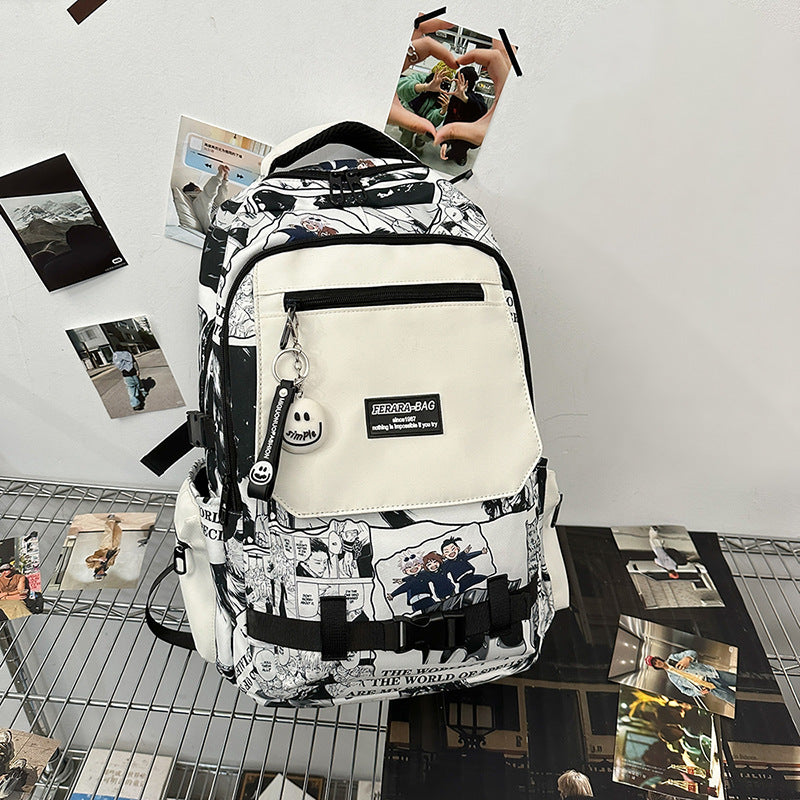 Artistic Graphic Print Backpack LoungeYard — product view 7
