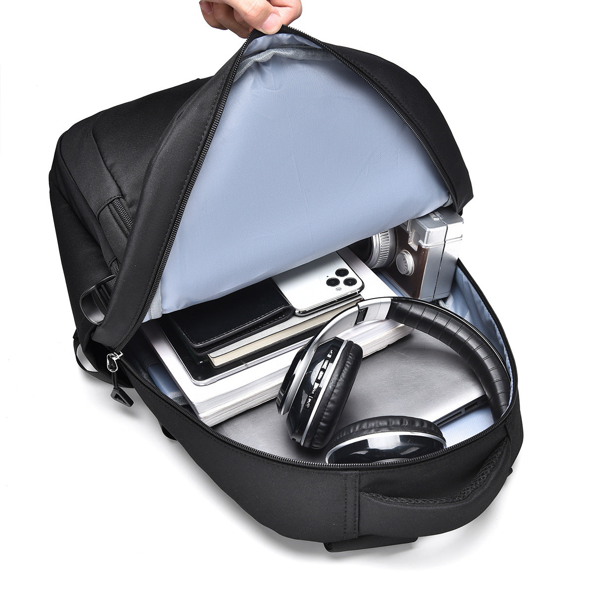 Multifunctional backpack with padded laptop compartment and optimal space distribution LoungeYard — product view 3
