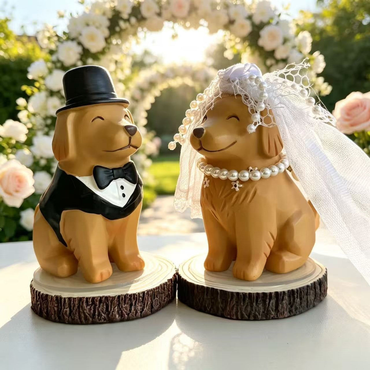 Wedding Dog Figurines Bowlift — product view 3