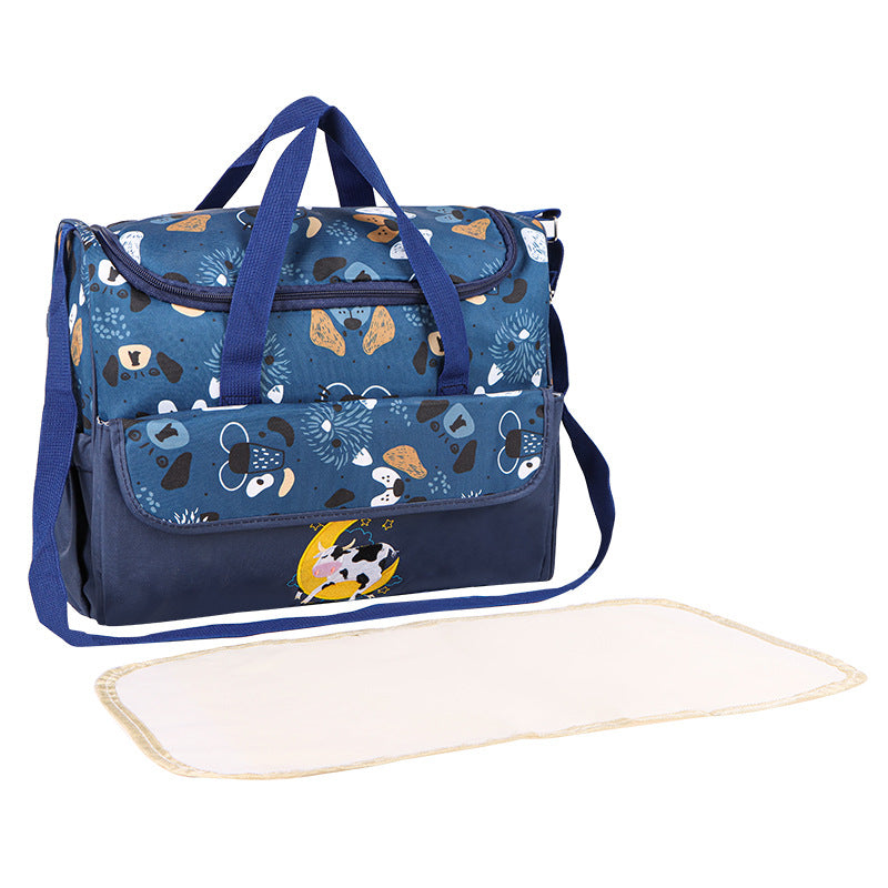 Multifunctional diaper bag with integrated changing mat LoungeYard — product view 3