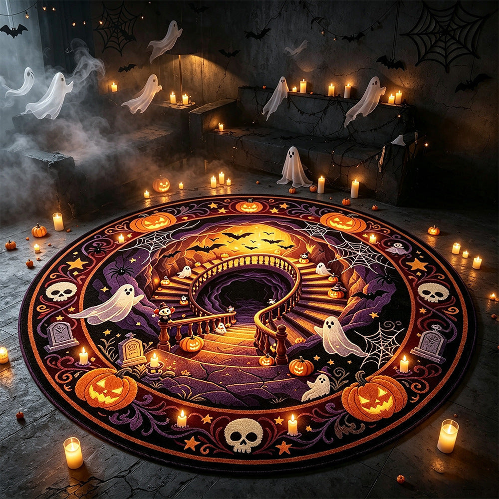 Halloween-Themed Round Area Rug Bowlift — product view 1