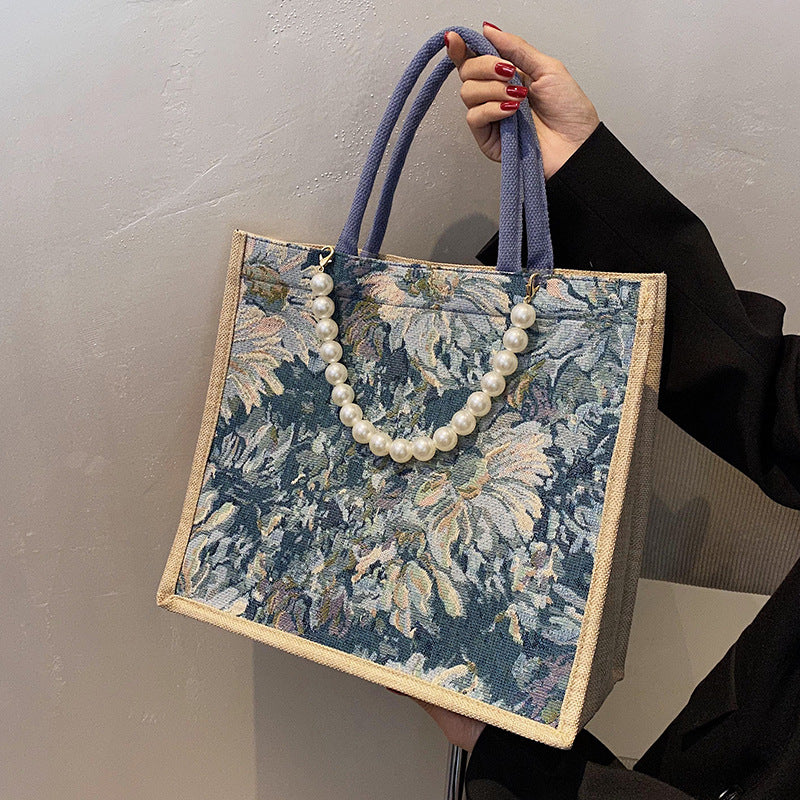 Elegant Floral Pattern Tote Bag — product view 3