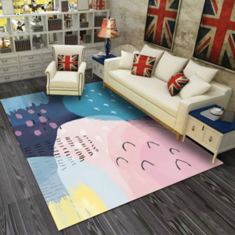 Marble-Patterned Area Rug Bowlift — product view 2