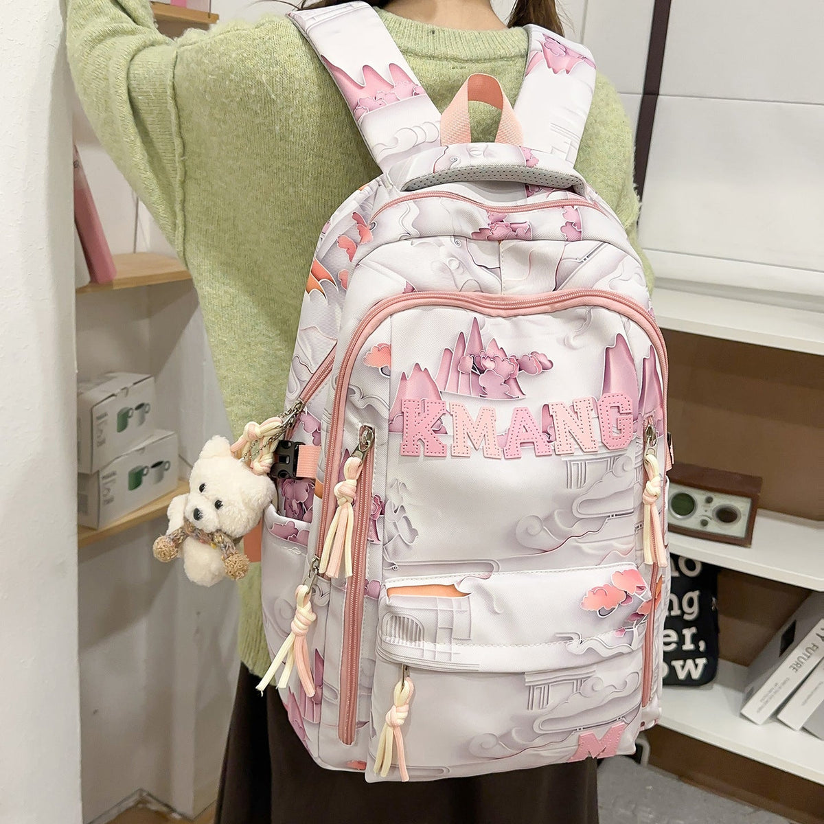 Artistic Graphic Design Backpack LoungeYard — product view 2