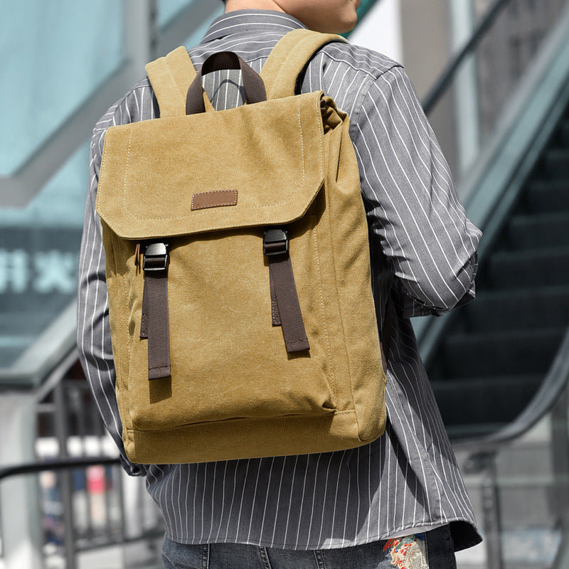 Vintage Canvas Laptop Backpack LoungeYard — product view 1