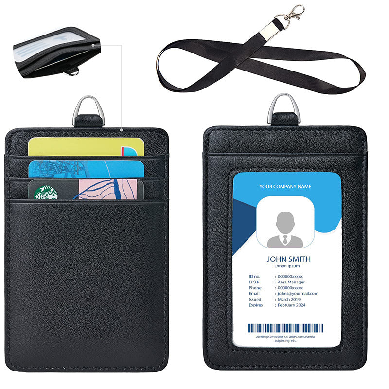 Versatile RFID-Blocking Leather ID Card Holder LoungeYard — product view 4
