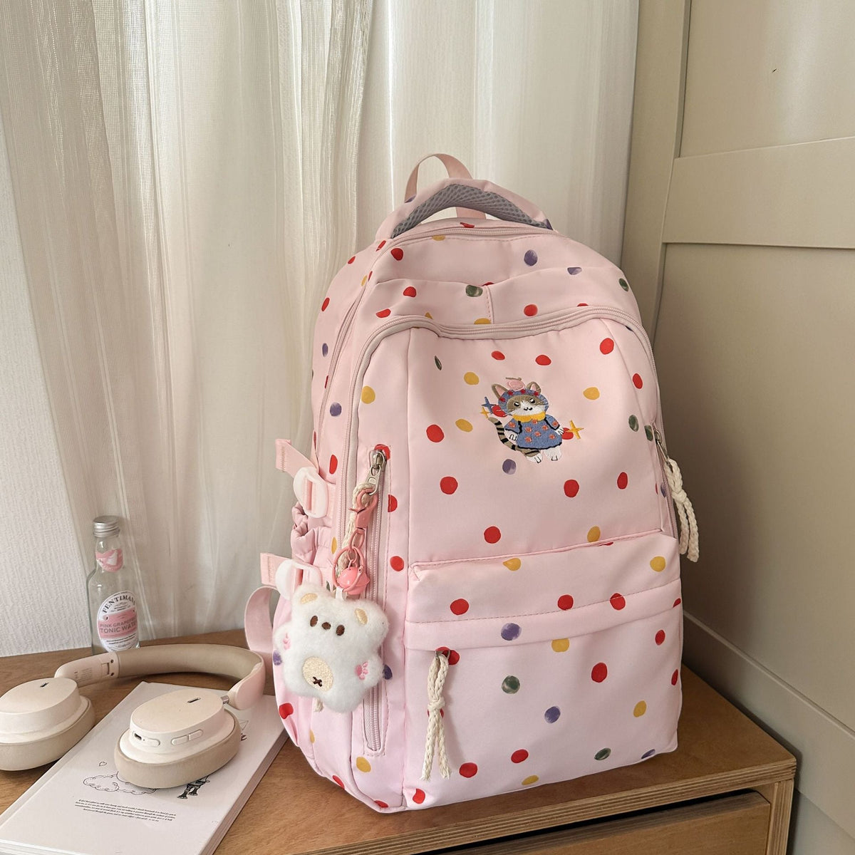 Whimsical Patterned School Backpack — product view 4