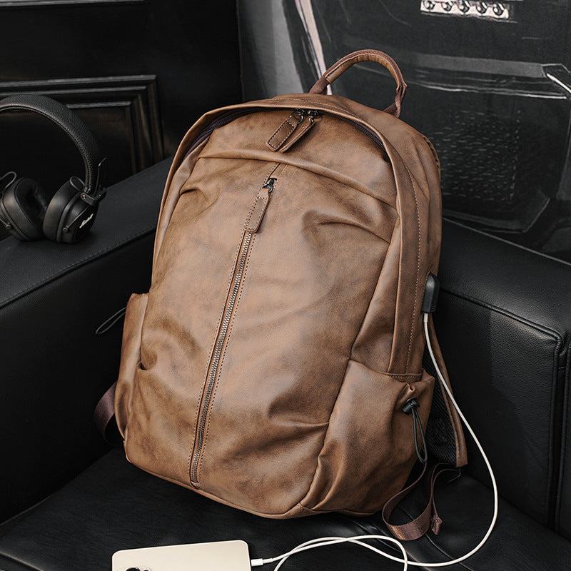 Elegant Backpack Made of Durable Faux Leather with Multifunctional Compartments LoungeYard — product view 3