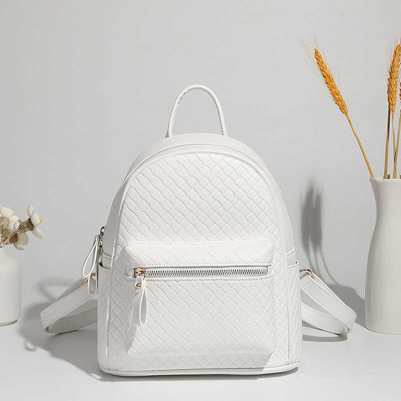 Woven Leather Mini Backpack LoungeYard — product view 4