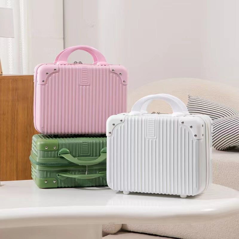 structured hard-shell travel cosmetic carry case with reinforced corner guards and ergonomic handle LoungeYard — product view 1
