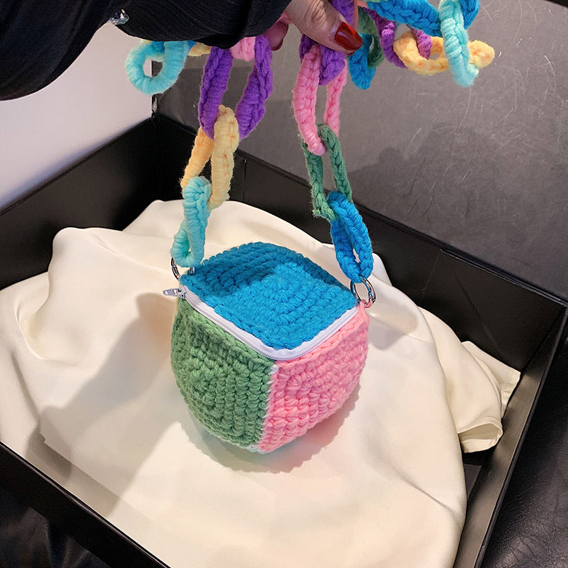 Colorful Geometric Crochet Mini Crossbody Bag — product view 5