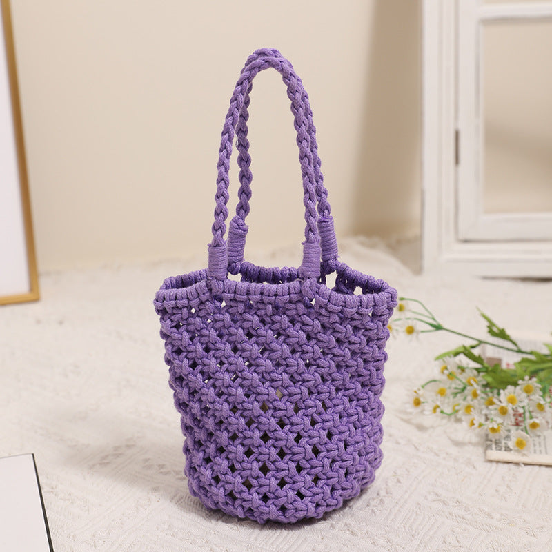 Handmade Macrame Shopping Bag LoungeYard — product view 4