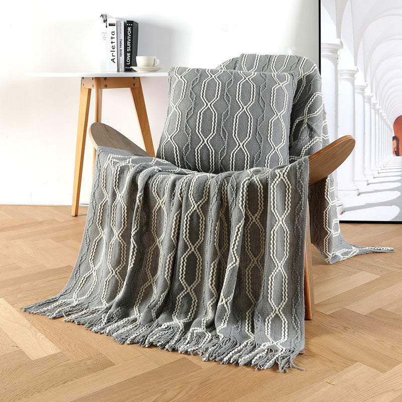 Textured Throw Blanket LoungeYard — product view 7