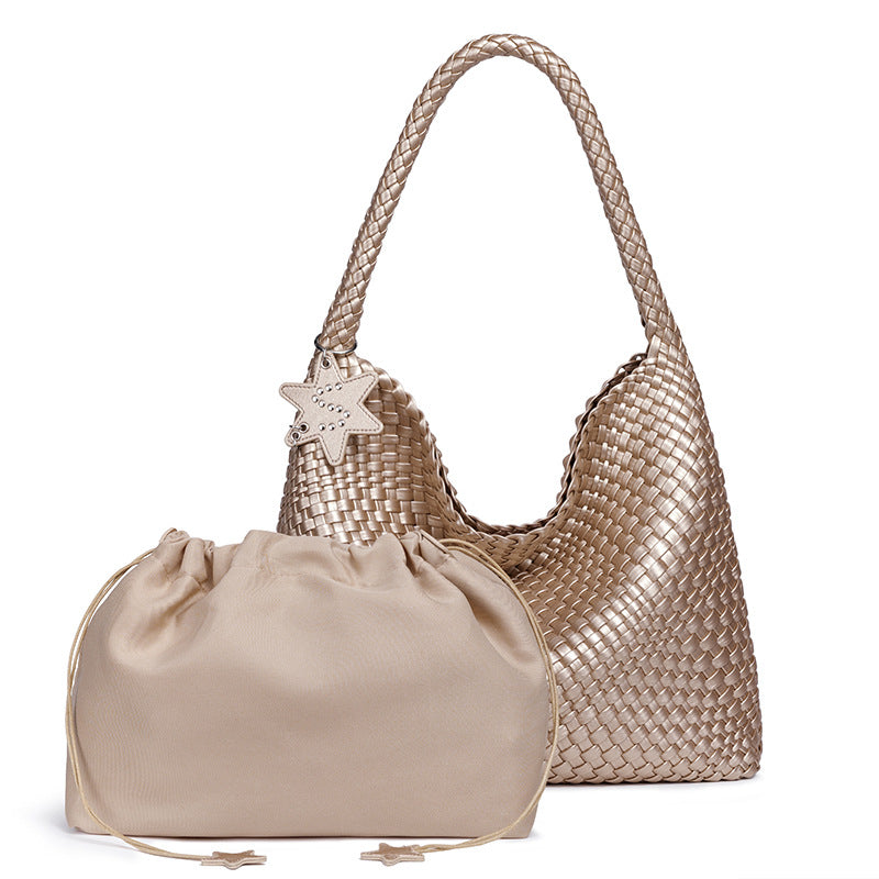 Braided Vegan Leather Hobo Handbag LoungeYard — product view 2