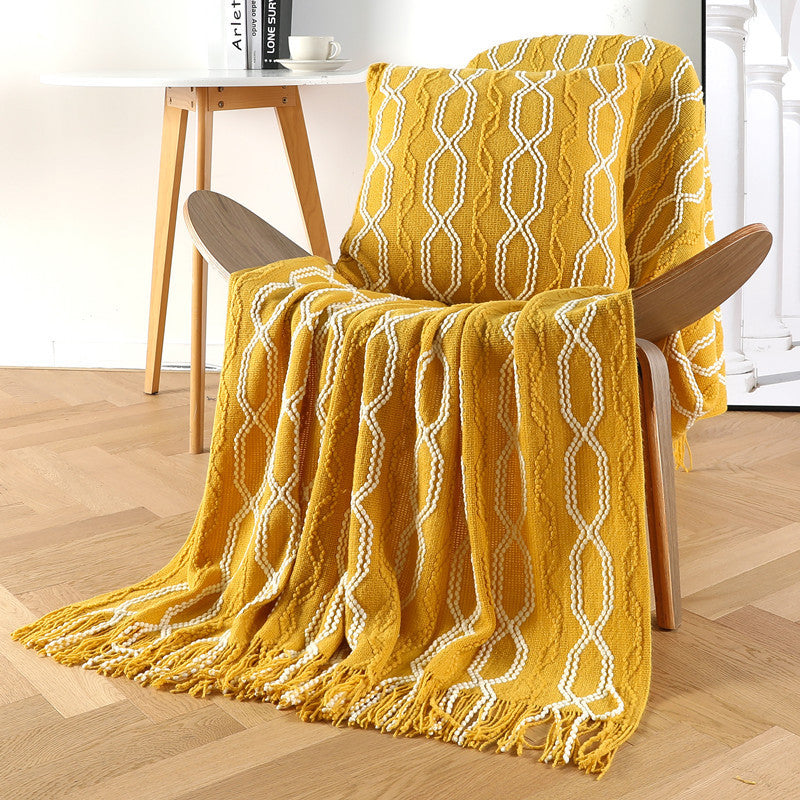 Textured Throw Blanket LoungeYard — product view 4
