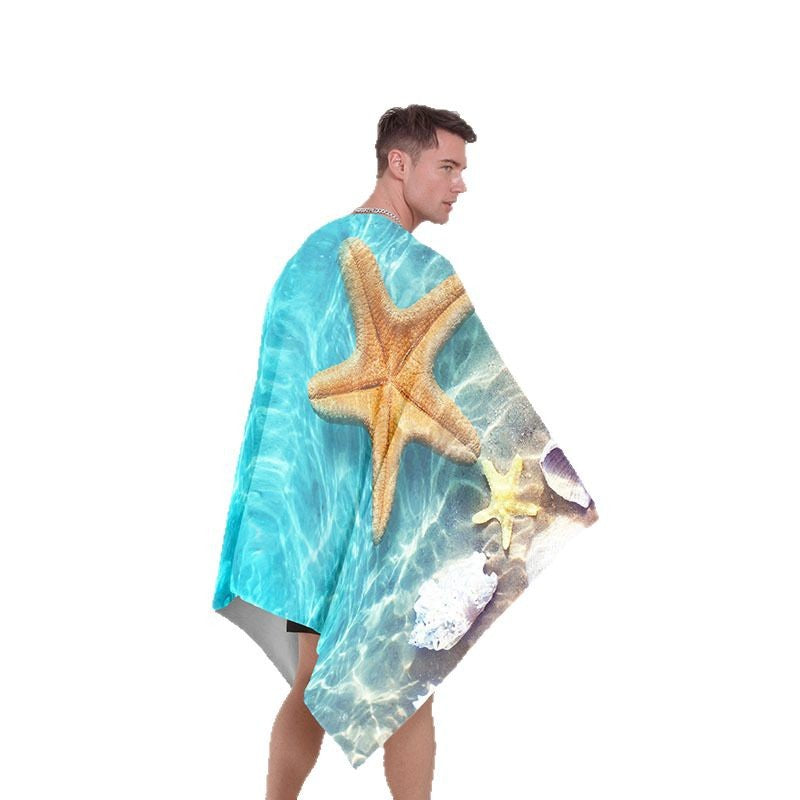 Beach towel with creative turtle design LoungeYard — product view 2