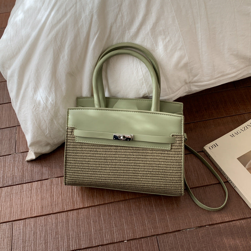 Elegant Woven Handbag with Detachable Strap — product view 7