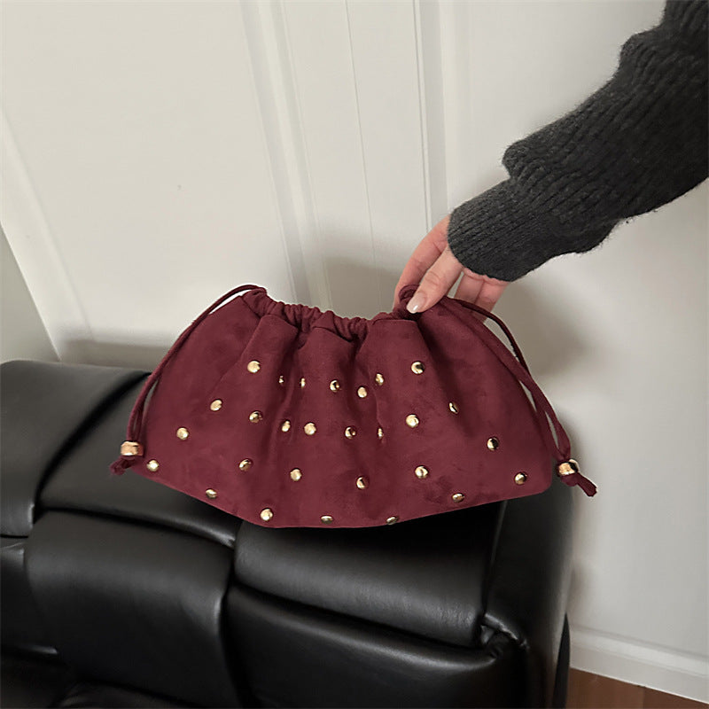 WoChic Studded Drawstring Clutch Bag LoungeYard — product view 2