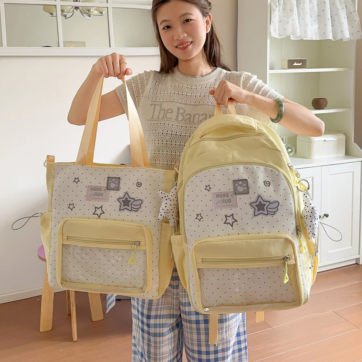 Playful Decorative Graphic Backpack LoungeYard — product view 2