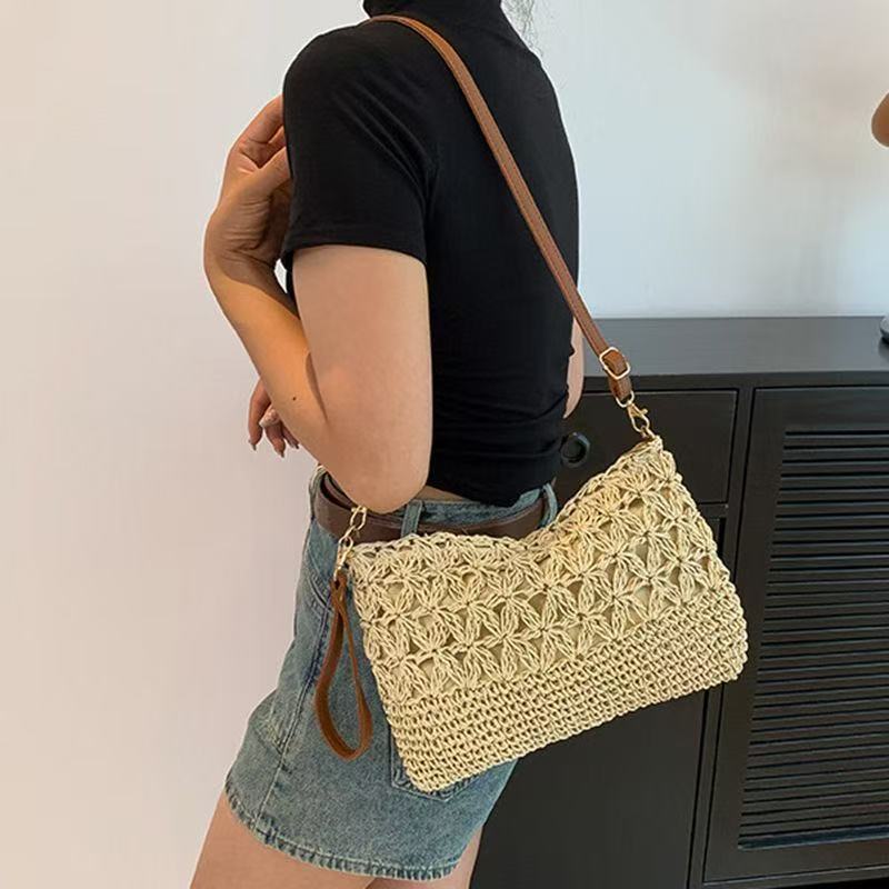 Shoulder bag with elaborate crochet designs LoungeYard — product view 3