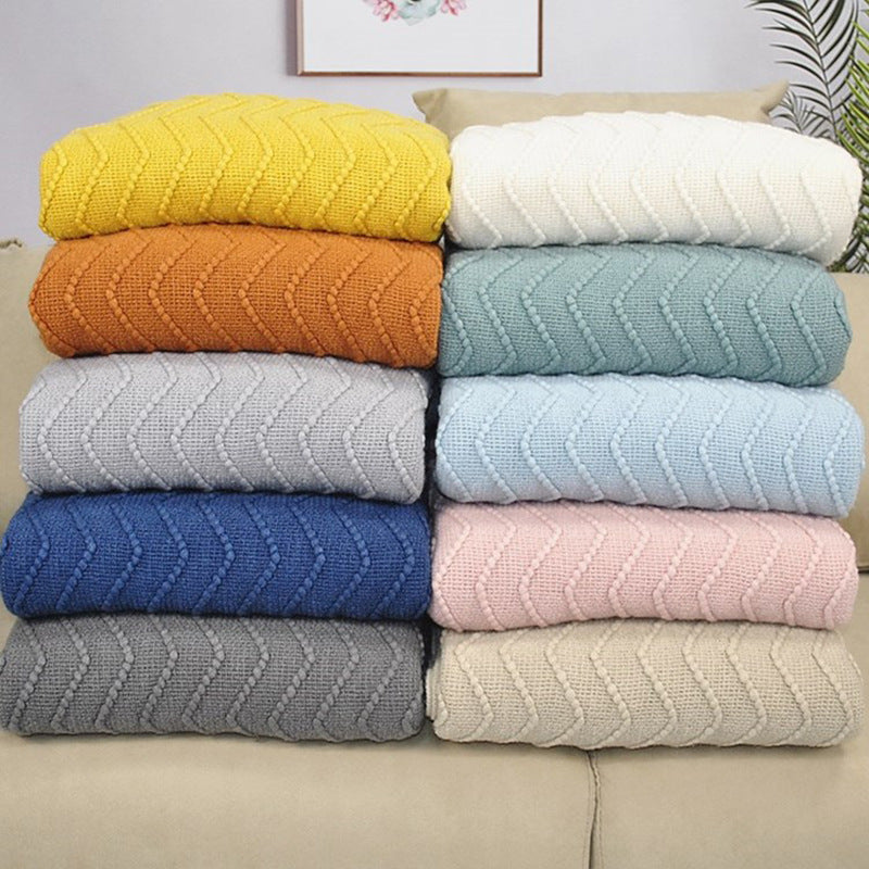 Textured Pattern Throw Blanket — product view 3